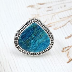 Peruvian Opal Size US 9 925 Sterling Silver Ring (RS49-105)