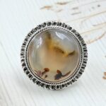 Montana Agate Size US 6 925 Sterling Silver Ring (RS10-333)