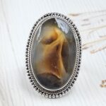 Montana Agate Size US 9 925 Sterling Silver Ring (RS10-339)