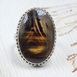 Montana Agate Size US 10 925 Sterling Silver Ring (RS10-343)