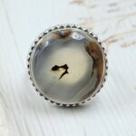 Montana Agate Size US 9 925 Sterling Silver Ring (RS10-338)