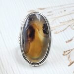 Montana Agate Size US 7 925 Sterling Silver Ring (RS10-334)