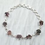 Raw Ruby 7.5" 925 Sterling Silver Bracelet (REXT121-58)