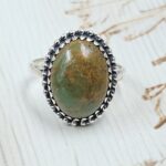 Kingman Turquoise Size US 10 925 Sterling Silver Ring (RS7-306)