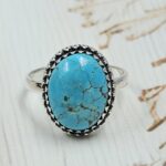 Kingman Turquoise Size US 11 925 Sterling Silver Ring (RS7-334)