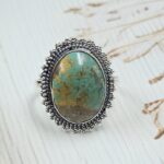Kingman Turquoise Size US 10 925 Sterling Silver Ring (RS7-305)