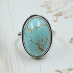 Kingman Turquoise Size US 9 925 Sterling Silver Ring (RS7-300)