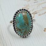 Kingman Turquoise Size US 11 925 Sterling Silver Ring (RS7-324)