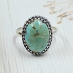 Kingman Turquoise Size US 10 925 Sterling Silver Ring (RS7-314)