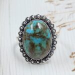 Kingman Turquoise Size US 11 925 Sterling Silver Ring (RS7-322)