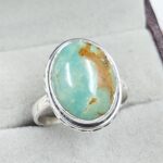 Kingman Turquoise Size US 10 925 Sterling Silver Ring (RS7-319)