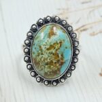 Kingman Turquoise Size US 10 925 Sterling Silver Ring (RS7-311)