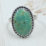 Kingman Turquoise Size US 10 925 Sterling Silver Ring (RS7-308)