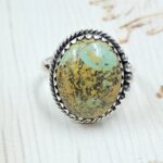 Kingman Turquoise Size US 7 925 Sterling Silver Ring (RS7-282)