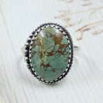Kingman Turquoise Size US 9 925 Sterling Silver Ring (RS7-301)