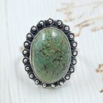 Kingman Turquoise Size US 9 925 Sterling Silver Ring (RS7-290)