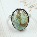Kingman Turquoise Size US 10 925 Sterling Silver Ring (RS7-312)