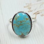 Kingman Turquoise Size US 11 925 Sterling Silver Ring (RS7-325)