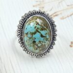 Kingman Turquoise Size US 9 925 Sterling Silver Ring (RS7-302)