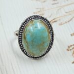 Kingman Turquoise Size US 11 925 Sterling Silver Ring (RS7-327)
