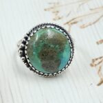 Kingman Turquoise Size US 10 925 Sterling Silver Ring (RS7-310)