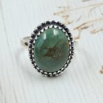 Kingman Turquoise Size US 9 925 Sterling Silver Ring (RS7-289)