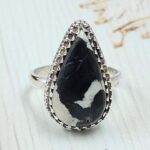 White Buffalo Turquoise Size US 7 925 Sterling Silver Ring (REXT45-234)
