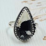 White Buffalo Turquoise Size US 11 925 Sterling Silver Ring (REXT45-243)