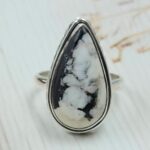 White Buffalo Turquoise Size US 7 925 Sterling Silver Ring (REXT45-258)