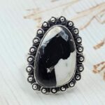 White Buffalo Turquoise Size US 7 925 Sterling Silver Ring (REXT45-268)