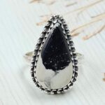 White Buffalo Turquoise Size US 7 925 Sterling Silver Ring (REXT45-269)