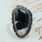 White Buffalo Turquoise Size US 10 925 Sterling Silver Ring (REXT45-270)