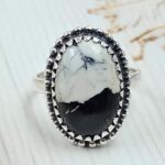 White Buffalo Turquoise Size US 7 925 Sterling Silver Ring (REXT45-271)