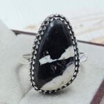 White Buffalo Turquoise Size US 11 925 Sterling Silver Ring (REXT45-278)