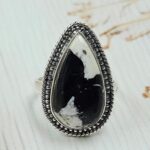 White Buffalo Turquoise Size US 7 925 Sterling Silver Ring (REXT45-294)
