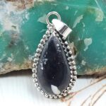 White Buffalo Turquoise 1.25" 925 Sterling Silver Pendant (REXT45-205)