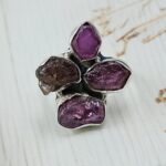 Raw Ruby 925 Sterling Silver Ring (REXT121-67)