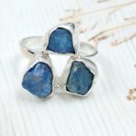 Raw Apatite 925 Sterling Silver Ring (REXT121-63)