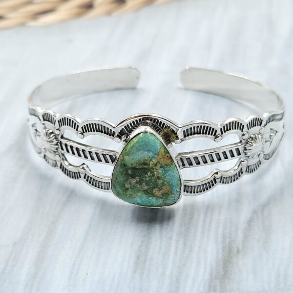 Sonoran Gold Turquoise 925 Sterling Silver Bangle (RSB2-259)
