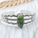 Sonoran Gold Turquoise 925 Sterling Silver Bangle (RSB2-256)