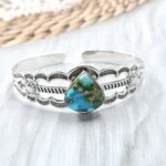 Sonoran Gold Turquoise 925 Sterling Silver Bangle (RSB2-260)