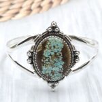 Mine 8 Turquoise 925 Sterling Silver Bangle (RSB2-238)