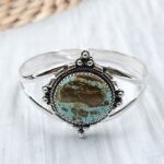 Mine 8 Turquoise 925 Sterling Silver Bangle (RSB2-245)