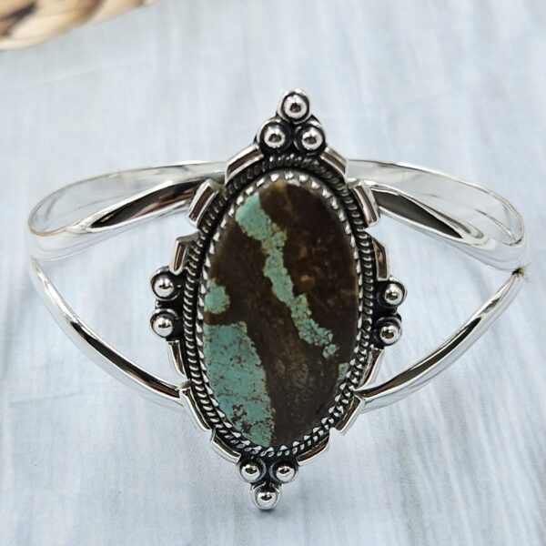 Mine 8 Turquoise 925 Sterling Silver Bangle (RSB2-229)