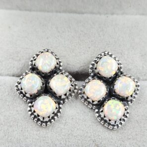 Aurora Opal 925 Sterling Silver Aurora Opal Earring (RS29-290)