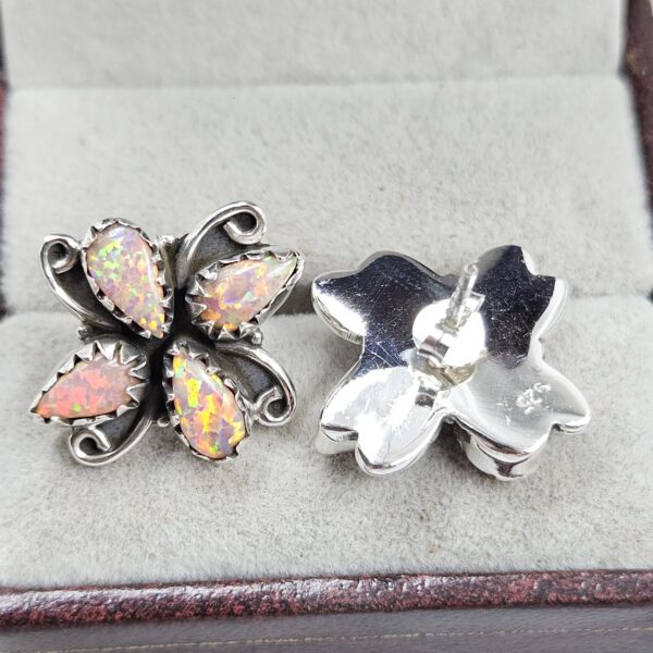 Aurora Opal 925 Sterling Silver Aurora Opal Earring (RS29-252) - Image 2