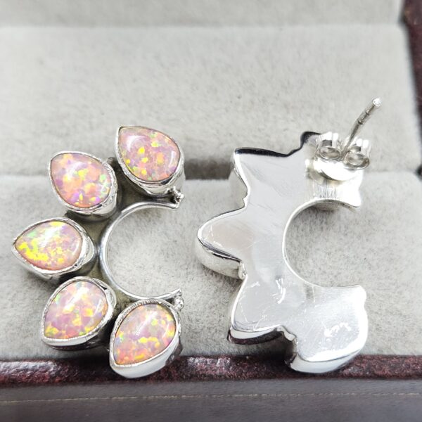 Aurora Opal 925 Sterling Silver Aurora Opal Earring (RS29-257) - Image 2