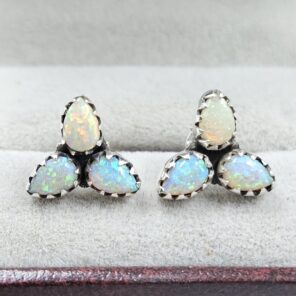Aurora Opal 925 Sterling Silver Aurora Opal Earring (RS29-315)