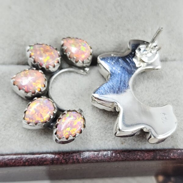 Aurora Opal 925 Sterling Silver Aurora Opal Earring (RS29-251) - Image 2
