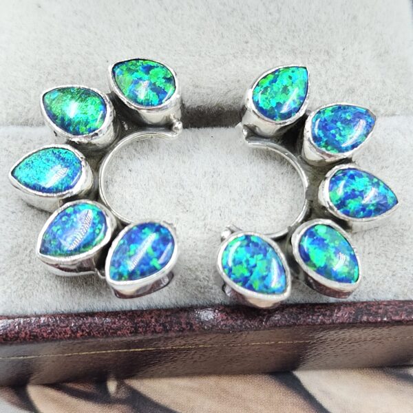 Aurora Opal 925 Sterling Silver Aurora Opal Earring (RS29-305)